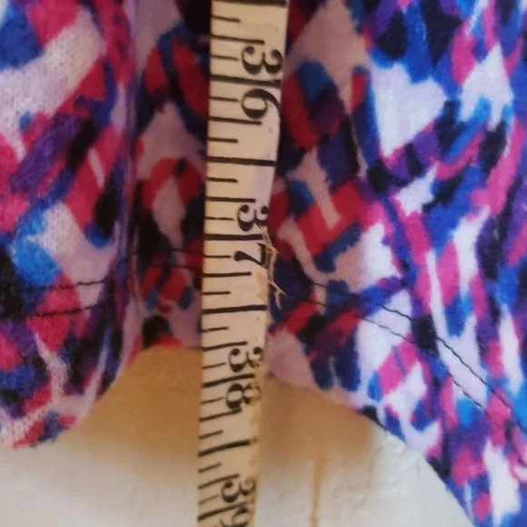 The Tog Shop (no tags) Long Blue Pink Open Cardigan Size Medium - Picture 7 of 7